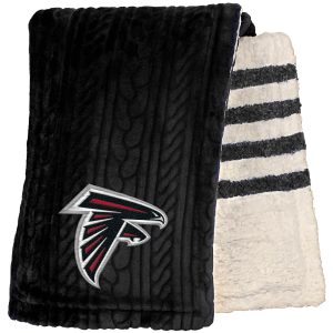 Atlanta Falcons 60” x 70” Cable Knit Sherpa Stripe Plush Blanket