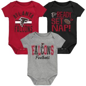 Atlanta Falcons Newborn & Infant Three-Pack Bodysuit Set