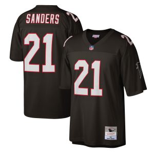 Men’s Atlanta Falcons Deion Sanders Mitchell & Ness Black Legacy Replica Jersey