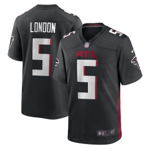 Men’s Atlanta Falcons Drake London Nike Black 2022 NFL Draft First Round Pick Game Jersey