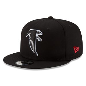 Men’s Atlanta Falcons New Era Black Throwback 9FIFTY Adjustable Snapback Hat